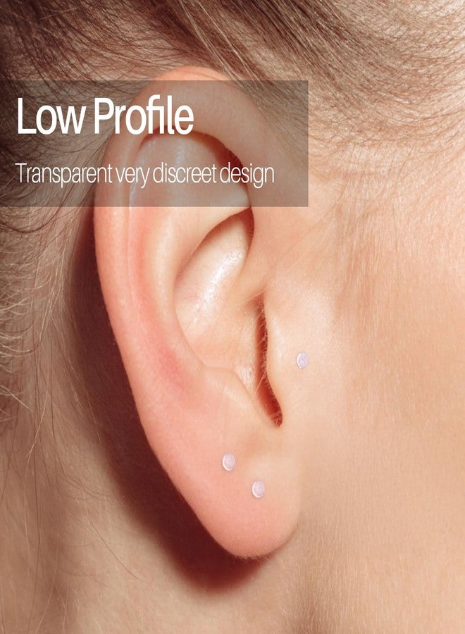 DSOMHZ Clear Earrings for Sports,16G Plastic Nose Rings for Surgery,Nose Piercing Retainer,Helix labret Tragus Lip Piercing Jewelry,Clear Piercing Retainer(6mm 8mm 10mm 12mm) - Image 4